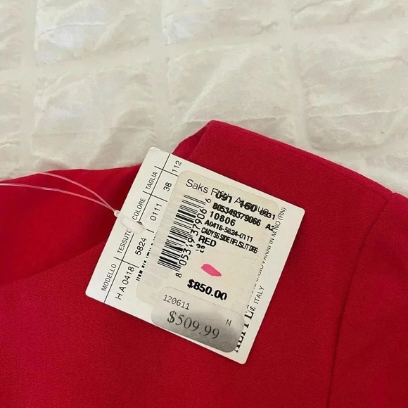 Moschino red ruched shift dress - Picture 5 of 14